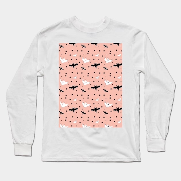 bats pattern Long Sleeve T-Shirt by Artlovelight